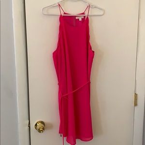 Scallop hot pink summer dress